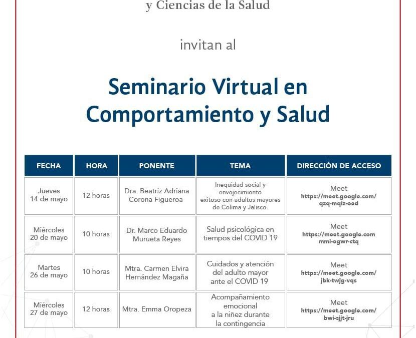 Seminario virtual en comportamiento y salud