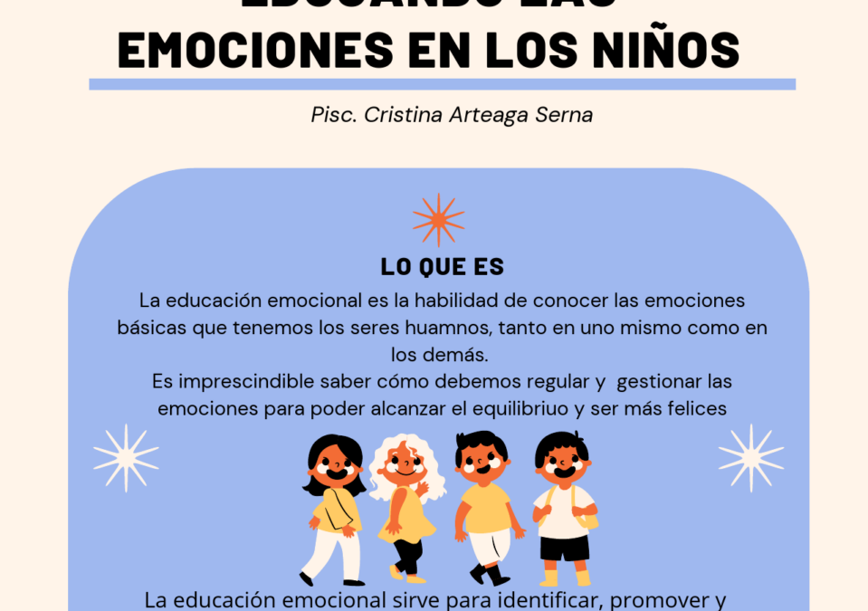 Educando las emociones en los&nbsp;niños