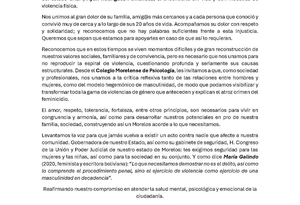Luto ante el feminicidio de Aylín Rodríguez Fernández