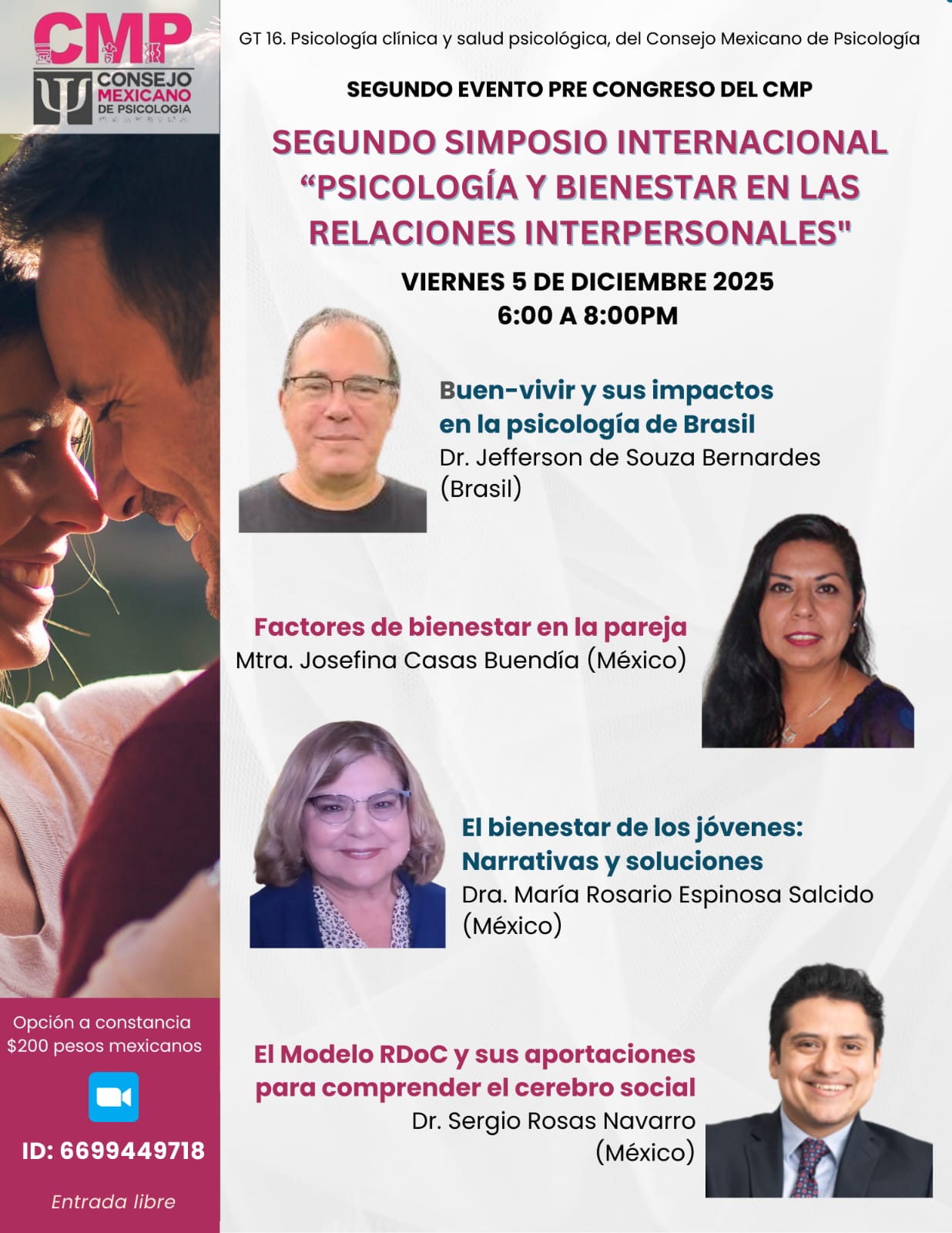 2° Simposio internacional en línea: Psicología y bienestar en las relaciones interpersonales